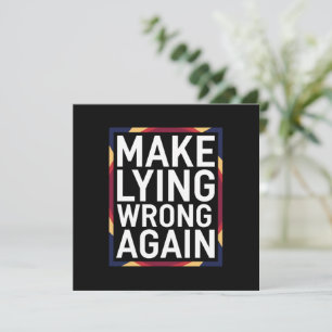 Maak liegen weer verkeerd Gift Weersta Anti-Trump Kaart