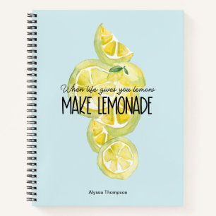 Maak limonade gepersonaliseerd inspirerend notitieboek