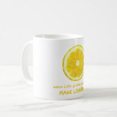 Maak limonade motivatie mok. koffiemok (Voorkant links)