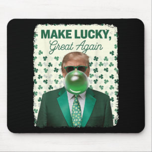 Maak Lucky Great opnieuw Trump Blowing Bubble Gum  Muismat