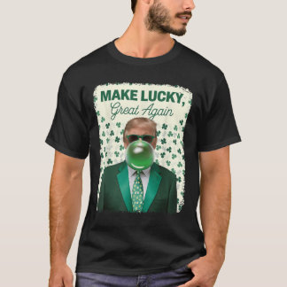 Maak Lucky Great opnieuw Trump Blowing Bubble Gum T-shirt