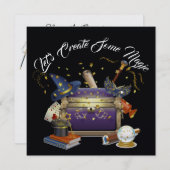 Maak Magic 3 uitnodiging (Voorkant / Achterkant)