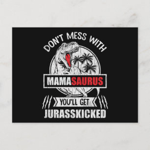 Maak Mama Saurus Dinosaurium Familie Moeder Niet B Briefkaart