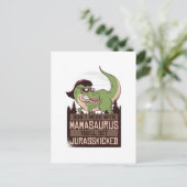 Maak Mamasaurus niet kwaad, je krijgt een JURASSKI Briefkaart (Staand voorkant)