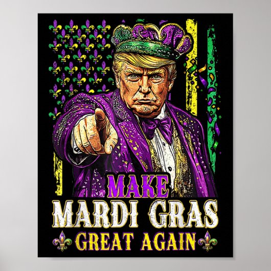 Maak Mardi Gras Great Again Leuke Mardi Gras Manne Poster (Voorkant)