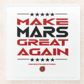 Maak Mars weer geweldig Glazen Onderzetter (Voorkant)