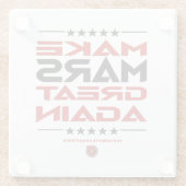 Maak Mars weer geweldig Glazen Onderzetter (Achterkant)