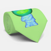 Maak Mars weer geweldig met de groene Alien Trump Stropdas (Opgerold)
