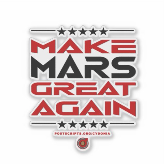 Maak Mars weer geweldig Sticker (Voorkant)
