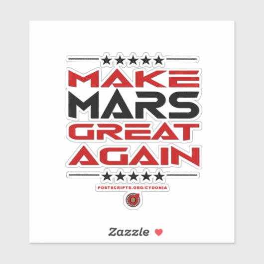 Maak Mars weer geweldig Sticker (Vel)