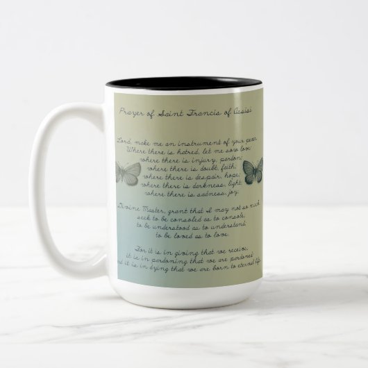 Maak me een instrument tweekleurige koffiemok (Links)