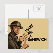 Maak me een sandwich briefkaart (Voorkant / Achterkant)
