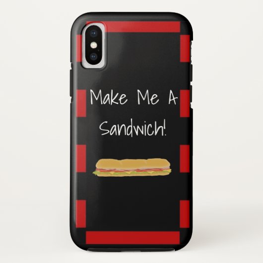 Maak me een Sandwich iPhone X Hoesje (Achterkant)