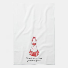 Maak me geen vergiftiging van jou Apron Theedoek