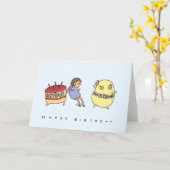 Maak me geen Volwassen | de Grappige Grappige Kaart (Gele Bloem)