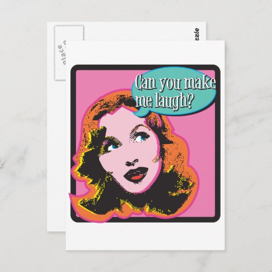 Maak me Laugh Briefkaart (Voorkant / Achterkant)