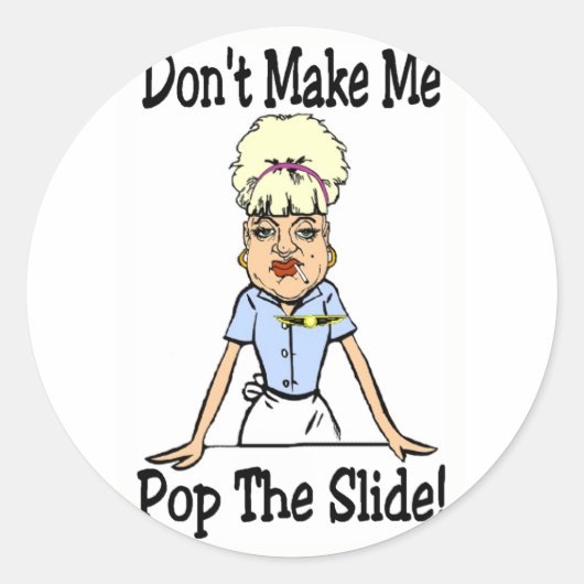 Maak me niet aan ronde sticker (Voorkant)