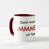 Maak me niet af, MMMBop, je gezicht! Mok (Voorkant links)