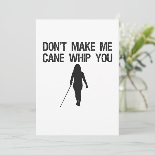 Maak me niet bang dat ik je beschoten, Funny Sarca Bedankkaart (Staand voorkant)