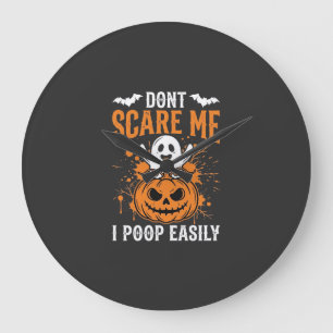 Maak me niet bang Halloween Geest Pompoen Ontwerp Grote Klok