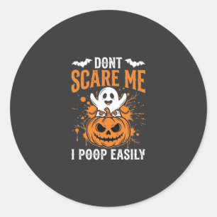 Maak Me Niet Bang Halloween Geest Pompoen Ontwerp Ronde Sticker