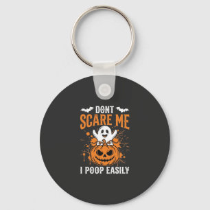 Maak me niet bang Halloween Geest Pompoen Ontwerp Sleutelhanger