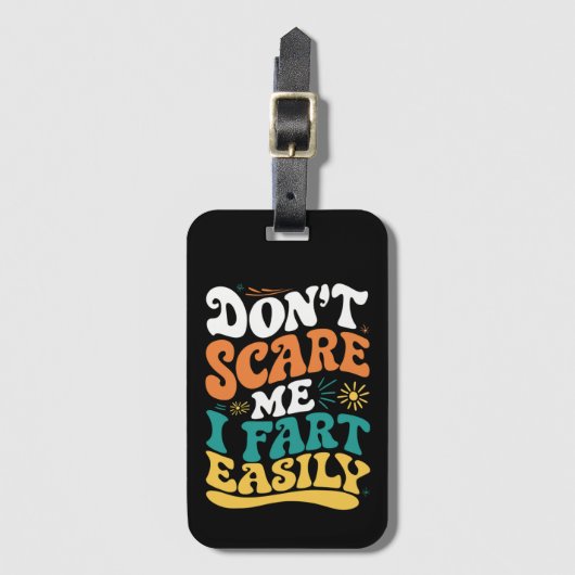 Maak me niet bang Ik scheer gemakkelijk Grappig Ci Bagagelabel (Voorkant (verticaal))