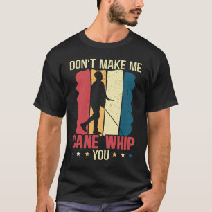 Maak me niet gek met je stok Braille blind bewustz T-shirt
