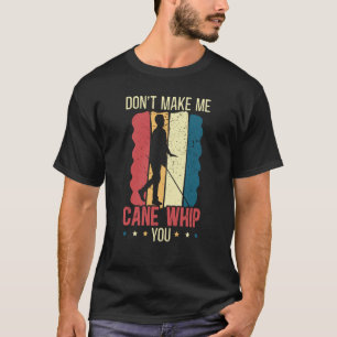 Maak me niet gek met je stok Braille blind bewustz T-shirt