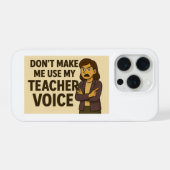 Maak me niet mijn Docentenstem te gebruiken iPhone Hoesje (Achterkant horizontaal)
