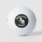 Maak Me Niet Stressed Meowt Grappige Spook Hallowe Golfballen (Voorkant)