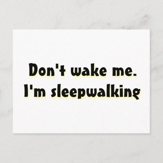 Maak me niet wakker briefkaart (Voorkant)