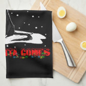 Maak me niet wakker... Tot Kerstman komt Grappig K Theedoek (Quarter Fold)