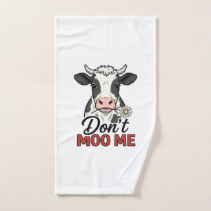 Maak Me Niet Woest Koe Vintage Gravure Handdoek