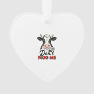 Maak Me Niet Woest Koe Vintage Gravure Ornament