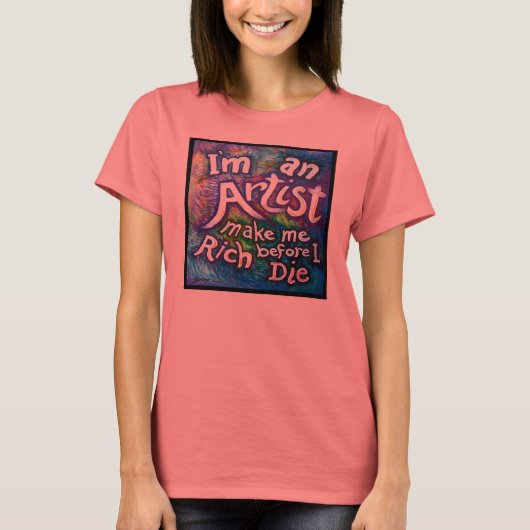 maak me rijk aan vrouwen 2 Tone T Shirt (Voorkant)