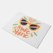 Maak Me Schitteren Citaat Cute Retro Zonnebril Deurmat (Schuin)