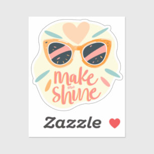 Maak Me Schitteren Citaat Cute Retro Zonnebril Sticker
