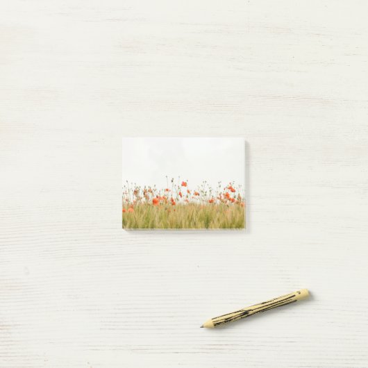 Maak me sterk, papaver post-it® notes (Op bureau)