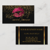 Maak me tot Artist met Gold Confetti Visitekaartje (Voorkant / Achterkant)