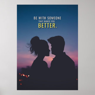Maak me tot een beter romantisch liefdespaar Poste Poster
