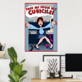 Maak me vrij van mijn Cubicile! Poster (Thuiskantoor)