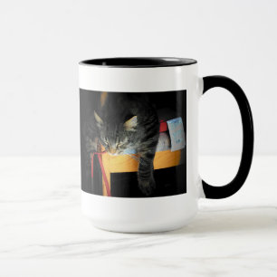 Maak me wakker als de koffie klaar is meme mok