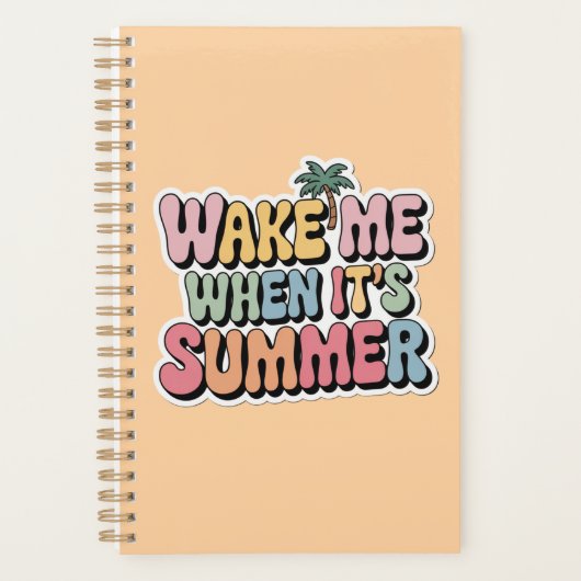 Maak me wakker als het zomer is Retro Vibes Planne Planner (Voorkant)