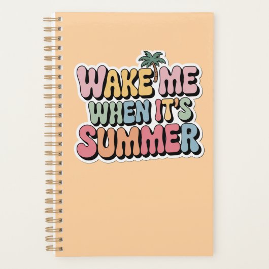 Maak me wakker als het zomer is Retro Vibes Planne Planner (Voorkant)