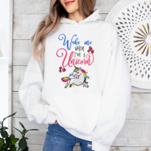 Maak me wakker als ik een eenhoorn ben hoodie