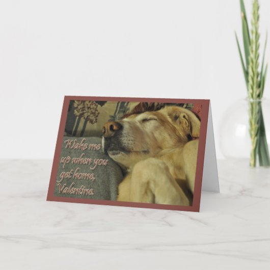 Maak me wakker als je thuis bent, Valentijn v.2 Feestdagen Kaart (Voorkant)