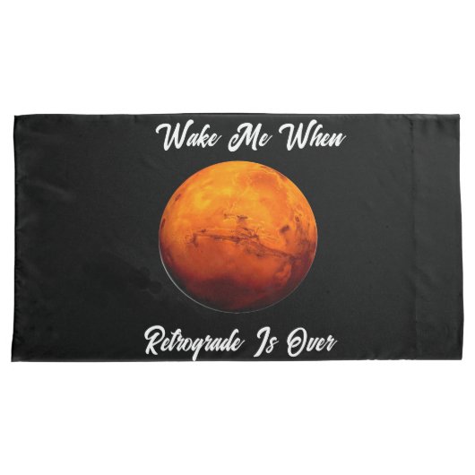 Maak me wakker als retrograde over Kussensloop set (Voorkant-Rechts)