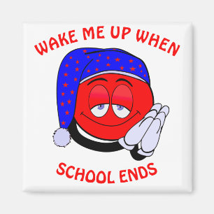 Maak me wakker als school een grappige emoji stopt magneet