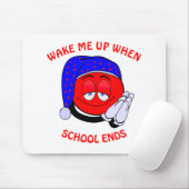 Maak me wakker als school een grappige emoji stopt muismat (Met muis)